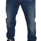 Dolce & Gabbana Blue Washed Skinny Cotton Denim Jeans