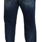 Dolce & Gabbana Blue Tattered Cotton Stretch Slim Denim Jeans