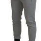 Dolce & Gabbana Gray Black Jogger Pants