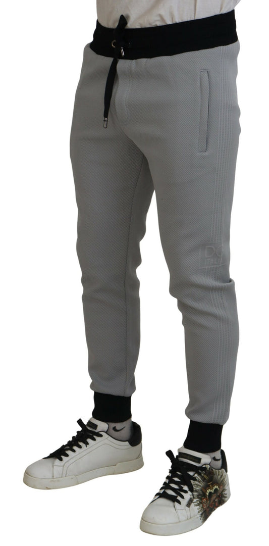 Dolce & Gabbana Gray Black Jogger Pants