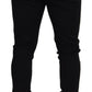 Dolce & Gabbana Black Wool Horseshoe Jogger Pants