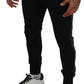 Dolce & Gabbana Black Wool Horseshoe Jogger Pants