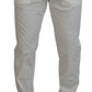 Dolce & Gabbana White Cotton Skinny Chino Pants