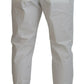 Dolce & Gabbana White Cotton Skinny Chino Pants