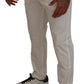 Dolce & Gabbana White Cotton Skinny Chino Pants