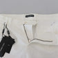 Dolce & Gabbana White Cotton Skinny Chino Pants