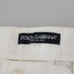 Dolce & Gabbana White Cotton Skinny Chino Pants