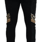 Dolce & Gabbana Black Leopard Skinny Jogger Pants