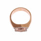 Nialaya Pink Gold 925 Silver Authentic Clear Ring