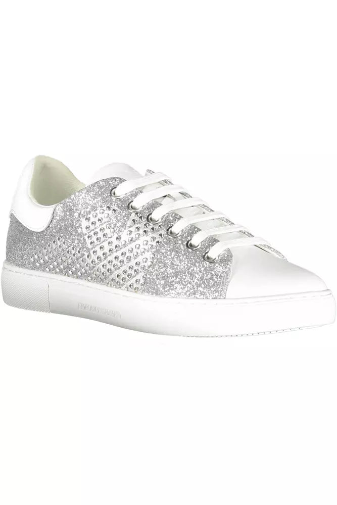 Emporio Armani Silver White Sneakers