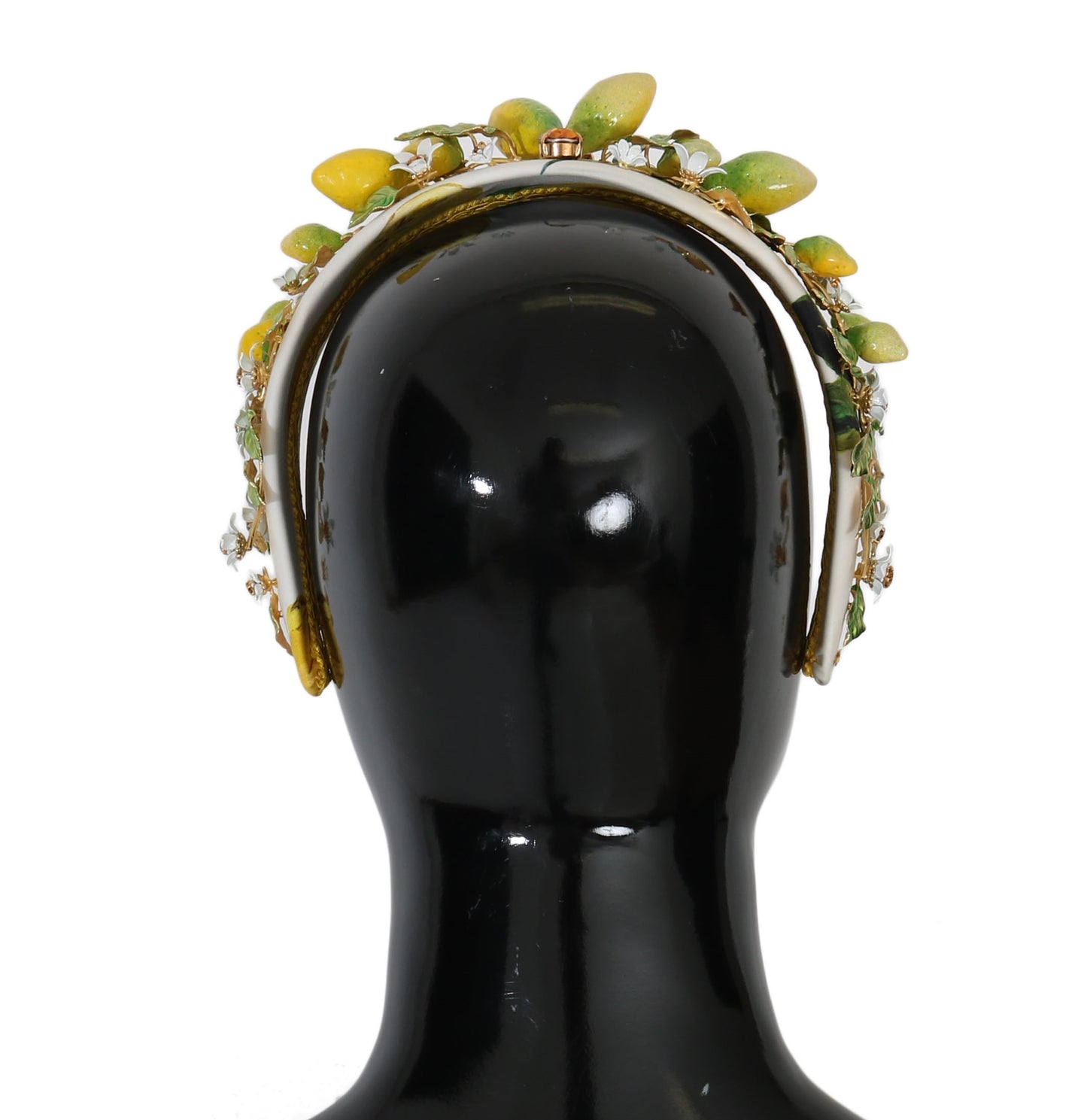 Dolce & Gabbana Yellow Lemons Sicily Crystal Diadem Tiara Headband