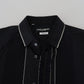 Dolce & Gabbana GOLD Black Tuxedo Slim Fit Cotton Shirt