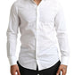 Dolce & Gabbana White MARTINI Cotton Dress Formal Shirt