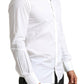 Dolce & Gabbana White MARTINI Cotton Dress Formal Shirt