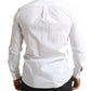 Dolce & Gabbana White MARTINI Cotton Dress Formal Shirt