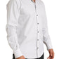 Dolce & Gabbana White MARTINI Cotton Stripe Dress Formal Shirt