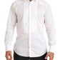 Dolce & Gabbana White GOLD Tuxedo Dress Shirt