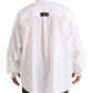 Dolce & Gabbana White Logo Cotton Casual Long Sleeves Shirt