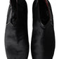 Dolce & Gabbana Black Leather Chelsea Men Ankle Boots Shoes