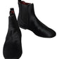 Dolce & Gabbana Black Leather Chelsea Men Ankle Boots Shoes