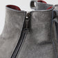 Dolce & Gabbana Gray Leather Men Ankle Boots Shoes