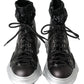 Dolce & Gabbana Black Galileo High Top Sneakers