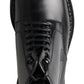 Dolce & Gabbana Black Leather Men Short Boots Lace Up Shoes