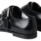 Dolce & Gabbana Black Leather Monk Strap Dress Formal Shoes