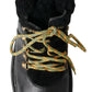 Dolce & Gabbana Black Leather Bernini Shearling Boots Shoes