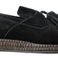 Dolce & Gabbana Black Suede Leather Casual Espadrille Shoes