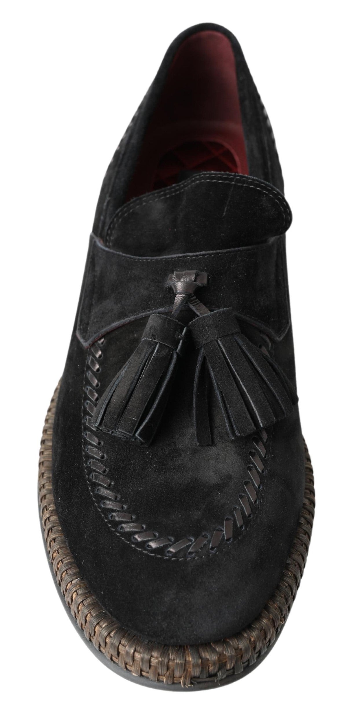 Dolce & Gabbana Black Suede Leather Casual Espadrille Shoes