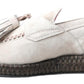 Dolce & Gabbana Ivory Suede Leather Men Espadrille Shoes