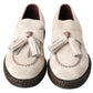 Dolce & Gabbana Ivory Suede Leather Men Espadrille Shoes