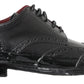 Dolce & Gabbana Black Leather Oxford Wingtip Formal Derby Shoes