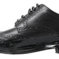 Dolce & Gabbana Black Leather Oxford Wingtip Formal Derby Shoes