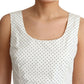 Dolce & Gabbana White Polka Dotted Cotton A-Line Dress