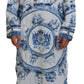 Dolce & Gabbana Blue Majolica Cape Thobe