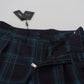 Dolce & Gabbana Blue Purple Plaid Wool Trousers Pants