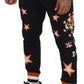 Dolce & Gabbana Black Orange Star Trousers Sport Pants