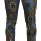 Dolce & Gabbana Blue Medal Print Slim Fit Cotton Jeans