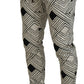 Dolce & Gabbana Black White Cotton Trousers Sport Pants