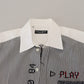 Dolce & Gabbana Gray White Striped Slim Fit Shirt