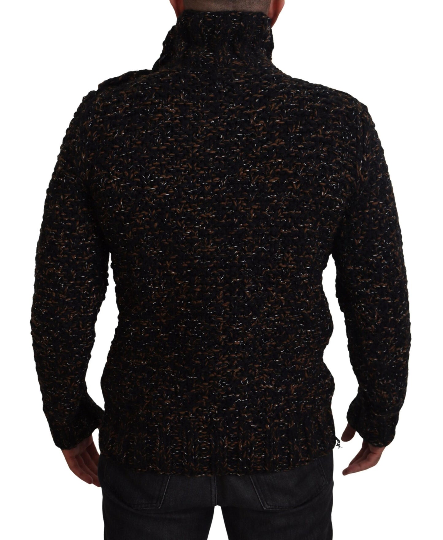 Dolce & Gabbana Brown Fatto A Mano Turtleneck Pullover Sweater