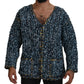 Dolce & Gabbana Blue Button Cardigan Fatto A Mano Sweater