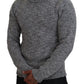 Dolce & Gabbana Gray Wool Knit Turtleneck Pullover Sweater