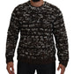 Dolce & Gabbana Brown Knitted Wool Fatto A Mano Sweater