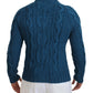 Dolce & Gabbana Blue Knitted Wool Alpaca Pullover Sweater