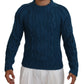 Dolce & Gabbana Blue Knitted Wool Alpaca Pullover Sweater