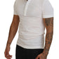 Dolce & Gabbana White Logo Short Sleeve Polo Shirt