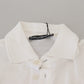 Dolce & Gabbana White Logo Short Sleeve Polo Shirt